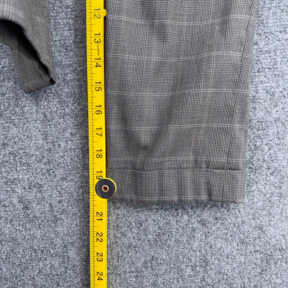 Ann Taylor LOFT Plaid Cropped Pants Women 4P Cotton Gray - Picture 7 of 8